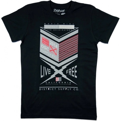 tričko DISTRICT Supply Co Form| BLACK