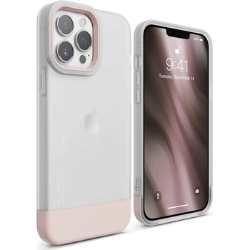 elago Glide Case - удароустойчив силиконов (TPU) калъф за iPhone 13 Pro Max (мат-розов)