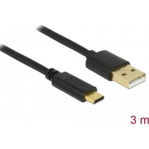 Delock Кабел Delock USB 2.0 от тип А към Type-C, 3 м