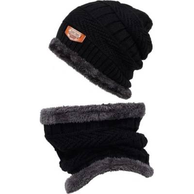 dětská čepice a tunel černá