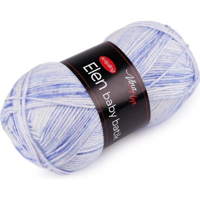 Prima-obchod Pletací příze Elen baby batik 100 g, barva 6 (5114) modrá světlá