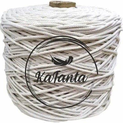 Bavlnená šnúra KaFanta 5 mm/500m - natural MAXI KLUBKO