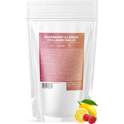 BrainMax Pure Pure® Raspberry&Lemon Collagen Balls, Колагенови топчета, малина и лимон, 8 бр