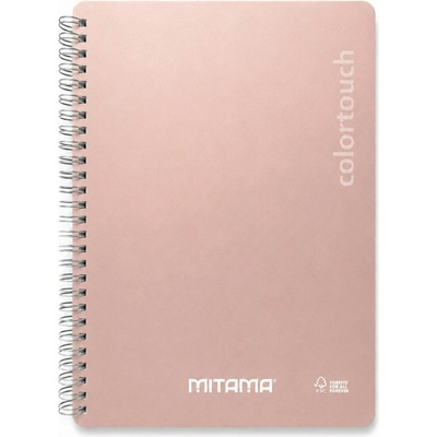 MITAMA Spirálový sešit i Note 18 5x24 čistý lososová