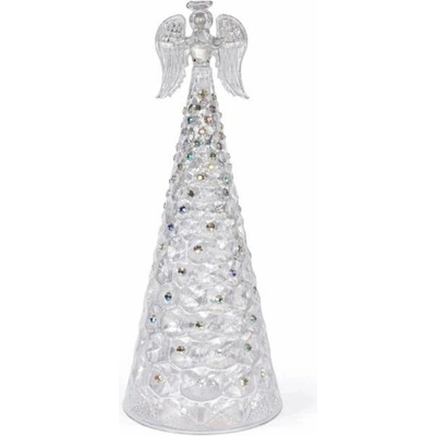 DECOLED Skleněný anděl 10 × 26 cm, čiré sklo – Zboží Dáma