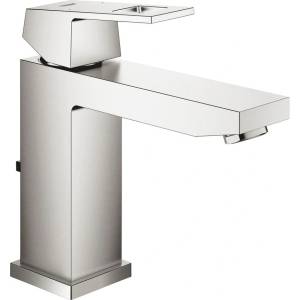 GROHE Смесител за умивалник Grohe Eurocube M, четкан хром, Supersteel, с изскачащ вентил (23445DC0)