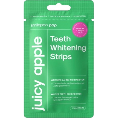 Smilepen Pop Juicy Apple Whitening Strips sada bělicích pásek na zuby 7 x 2 ks