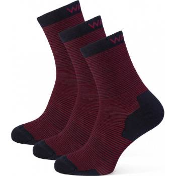 Warg ponožky Happy Merino M Mini Mix 3 pack modrá/červená