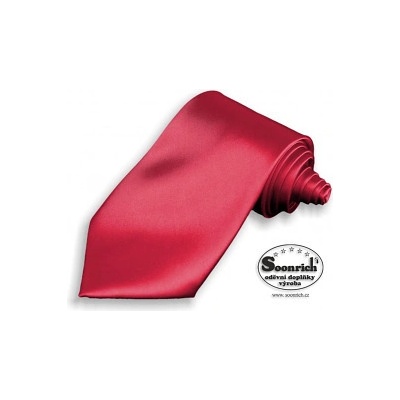 Kravata saténová pánská svatební červená