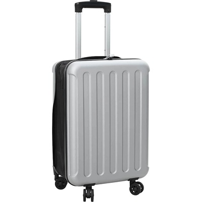 vidaXL Куфар с заключване Сребрист 34 x 23 x 55.5 см ABS пластмаса (42006234)