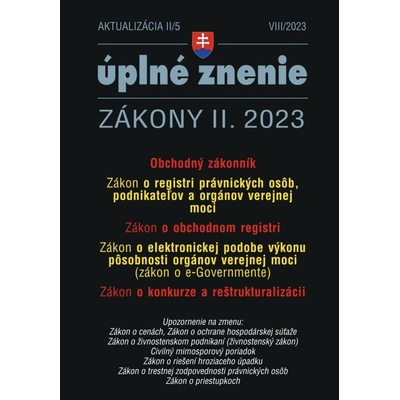 Aktualizácia II/5 2023 – Obchodný zákonník a obchodný register