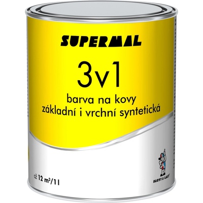 Supermal 3v1 S2177 0912 hliníková vrchná syntetická farba na kovy, 0,6 l