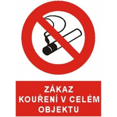 Bezpečnostní značky 4203 A5 fólie Zákaz kouření v celém objektu