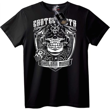 NOONEBRAND Тениска Череп Музика - L, Black