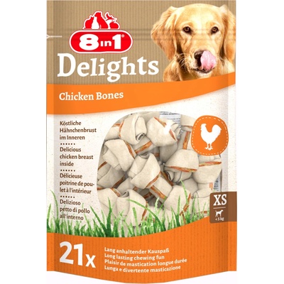 8in1 Delights žuvacia kosť XS 21 kusov 252 g