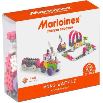 Marioinex Вафлен мини конструктор от 140 части, розов (902 837)