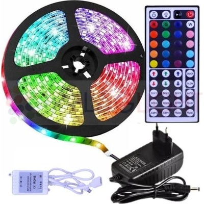 Комплект5 м RGB LED лента, FLAGLIGHT Premium, SMD5050 30 LED/m IP20+IR контролер 44 key+адаптер 3A (1143)
