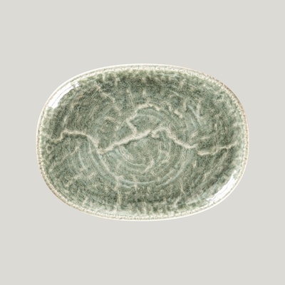 RAK Porcelain Krush talíř oválný 25 x 19 cm zelený KSOP25SG-12