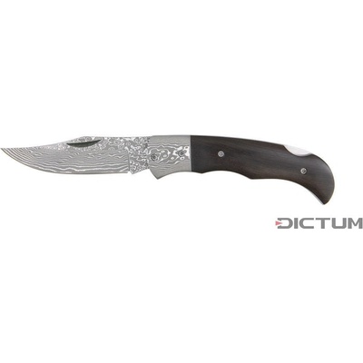 DICTUM 719755 - Folding Knife Suminagashi, Ebony Wood, Large