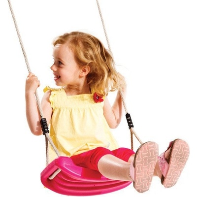 KAXL houpačka plastový sedák lano PP10 fialová