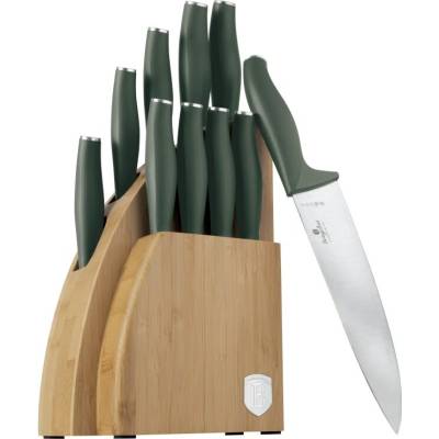 Berlinger Sada nožů se stojanem BAMBOO 10 ks Matte Green Collection BH-3123