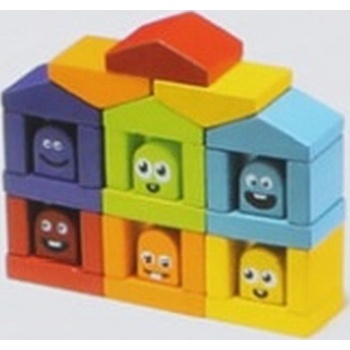 Cubika 14866 Barevné domečky 30 dílů
