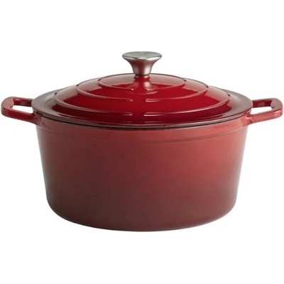APS hrnec s poklicí 5 STARS 28x28 cm červený 6l