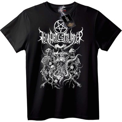 NOONEBRAND Тениска GURGELHOR Череп Петаграм - 5XL, Black