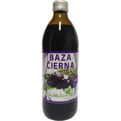 EkoMedica SK ČIERNA BAZA 100% ŠŤAVA Z ČIERNEJ BAZY 0,5 l