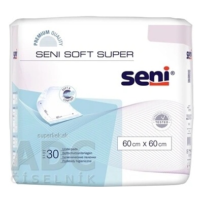 Seni SOFT SUPER NEW hygienické podložky, 60x60 cm, 1x30 ks