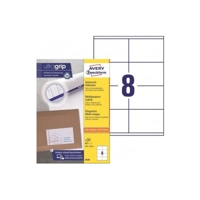 Etikety univerzálne 105x70mm Avery A4 100 hárkov