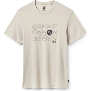 Rab Мъжка спортна тениска Rab Crimp Repeat Tee Sport shirt - Pebble (216-7516-0414)