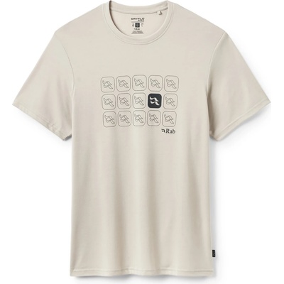 Rab Мъжка спортна тениска Rab Crimp Repeat Tee Sport shirt - Pebble (216-7516-0414)