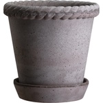 Bergs Potter Саксия Emilia с поставка 30 см сива (EG30S)
