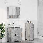 vidaXL Комплект мебели за баня 3 бр. Сив Сонома 61 x 35 x 64 см (3392959)