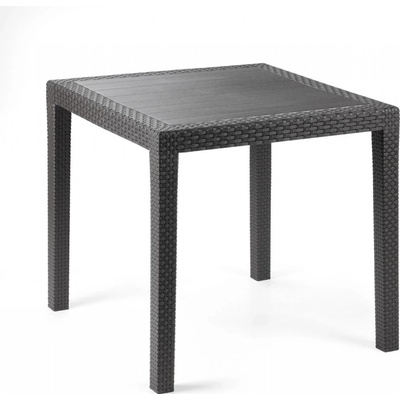 Mega Plast, plastový stůl RATAN LUX, 75 x 120 x 75 cm, antracit – Zboží Dáma