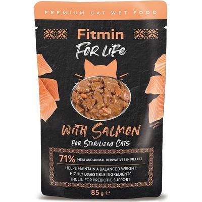 Fitmin For Life Lososová pre kastrované mačky 85 g