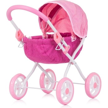 Chipolino Количка за кукли "Дейзи" розов лен (3800931060466)