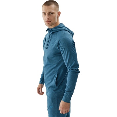 4F-Sweatshirt FNK-WAW24TFSWM404-46M-TEAL MELANGE Modrá 24/25