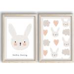 Wallity Детски картини в комплект от 2 броя 38x53 cm Hello Bunny - Wallity (615LBY1222)