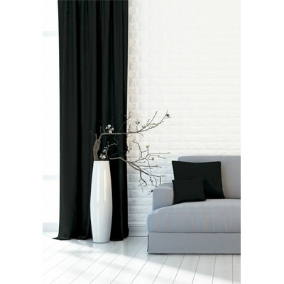 Dekoračná látka nebo záves, Blackout 150 cm, čierna 150 cm