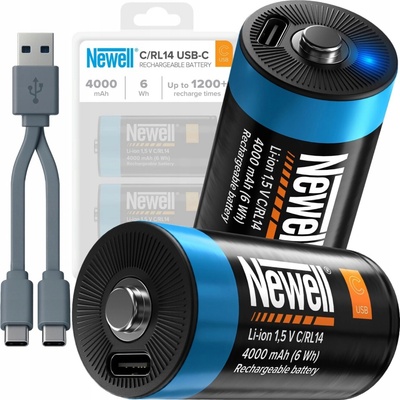 Nabíjecí Baterie Newell C/R14 USB-C 4000 mAh 2 ks – Sleviste.cz