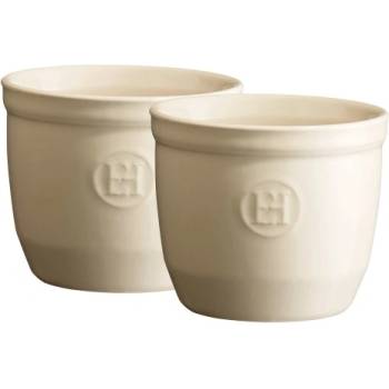 Emile Henry К-т 2 бр купички / рамекини "ramekins set n°8" - цвят екрю (eh 4008-02)