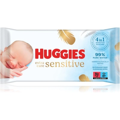 Huggies Extra Care Single мокри кърпички за деца 56 бр