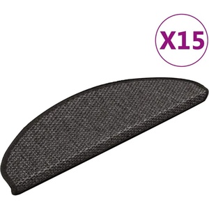 vidaXL Самозалепващи стелки за стълби сизал 15 бр 65x21x4 см антрацит - mystock - 196,85 лв