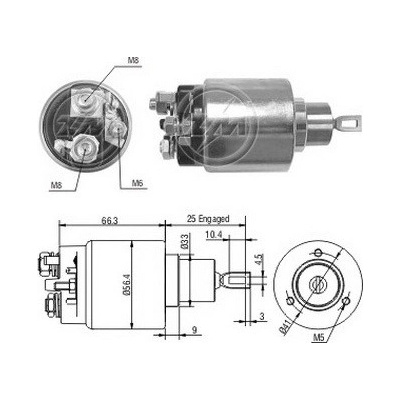 Spínač startéru ZM - Bosch 0331303164