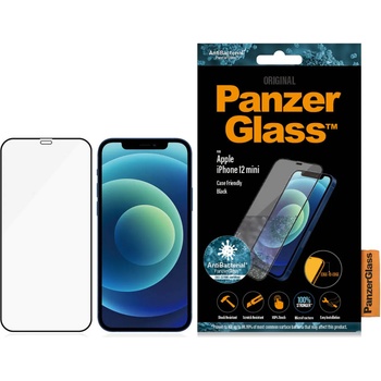 Panzer Стъклен протектор PanzerGlass за Apple Iphone 12 mini 5.4 CaseFriendly AntiBacterial - Черен, 117939