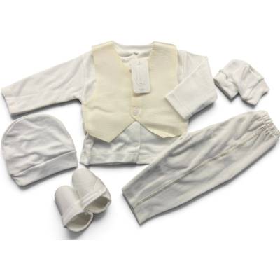 Chlapčenský set na krst smotanový Elegant