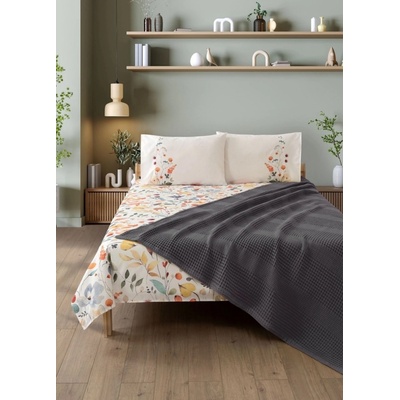 Rakla Комплект за спалня с кувертюра Rakla - Fayette, 4 части, Grey (Rakla 268)