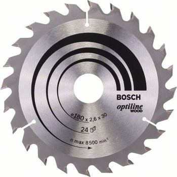 Bosch pilové kotouče Optiline Wood 180 x 30/20 x 2,6/1,6 x 24z , ATB